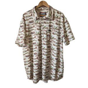Burlebo Hunting Dogs Casual Shirt Men's Short Sleeve Button Down